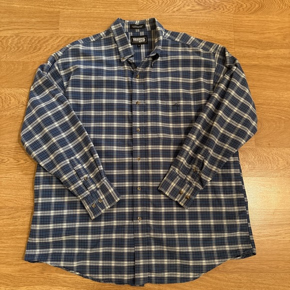 Resistol rodeo Gear Shirt Men's‎ XL Blue Plaid Work Wear Cowboy Western *Read* - Picture 1 of 7